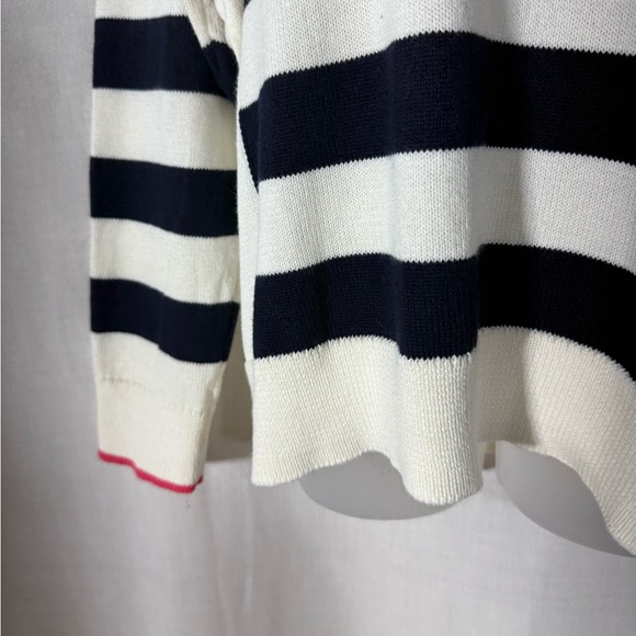 T by Talbots Coolmax stripped Shawl collar sweater Size XL - Picture 5 of 12